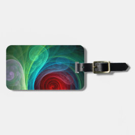 Roter Sturm Floral Modernes Abstraktes Kunstfarbmu Gepäckanhänger