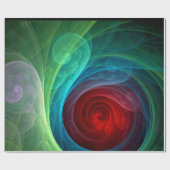 Roter Sturm Floral Modernes Abstraktes Kunstfarbmu Geschenkpapier (Flach)