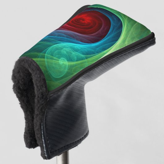 Roter Sturm Floral Modernes Abstraktes Kunstfarbmu Golf Headcover (3/4 Vorderseite)