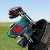 Roter Sturm Floral Modernes Abstraktes Kunstfarbmu Golf Headcover (In Situ)