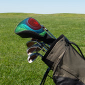 Roter Sturm Floral Modernes Abstraktes Kunstfarbmu Golf Headcover (In SItu)