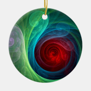 Roter Sturm Floral Modernes Abstraktes Kunstfarbmu Keramik Ornament