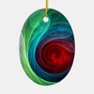 Roter Sturm Floral Modernes Abstraktes Kunstfarbmu Keramik Ornament
