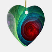 Roter Sturm Floral Modernes Abstraktes Kunstfarbmu Keramikornament (Rechts)