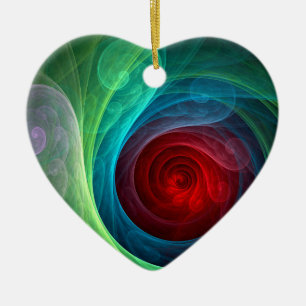 Roter Sturm Floral Modernes Abstraktes Kunstfarbmu Keramikornament