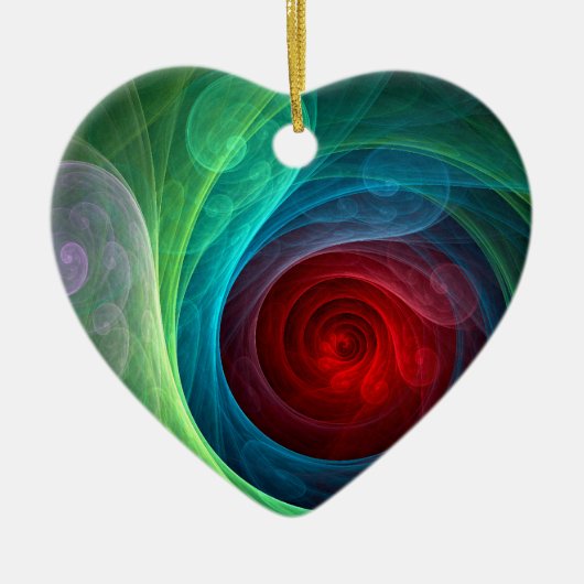 Roter Sturm Floral Modernes Abstraktes Kunstfarbmu Keramikornament (Vorne)