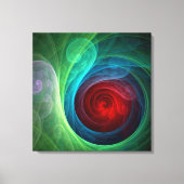 Roter Sturm Floral Modernes Abstraktes Kunstfarbmu Leinwanddruck (Vorderseite)