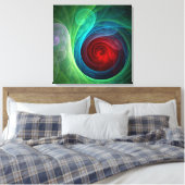 Roter Sturm Floral Modernes Abstraktes Kunstfarbmu Leinwanddruck (Insitu (Schlafzimmer))