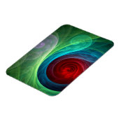 Roter Sturm Floral Modernes Abstraktes Kunstfarbmu Magnet (Linke Seite)