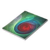 Roter Sturm Floral Modernes Abstraktes Kunstfarbmu Notizblock (Rotiert)