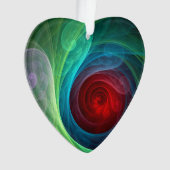 Roter Sturm Floral Modernes Abstraktes Kunstfarbmu Ornament (Vorderseite)