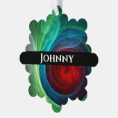 Roter Sturm Floral Modernes Abstraktes Kunstfarbmu Ornament Karte (Linke Ecke)