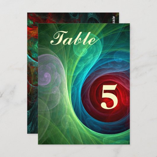 Roter Sturm Floral Modernes Abstraktes Kunstfarbmu Postkarte (Vorne/Hinten)