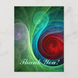 Roter Sturm Floral Modernes Abstraktes Kunstfarbmu Postkarte