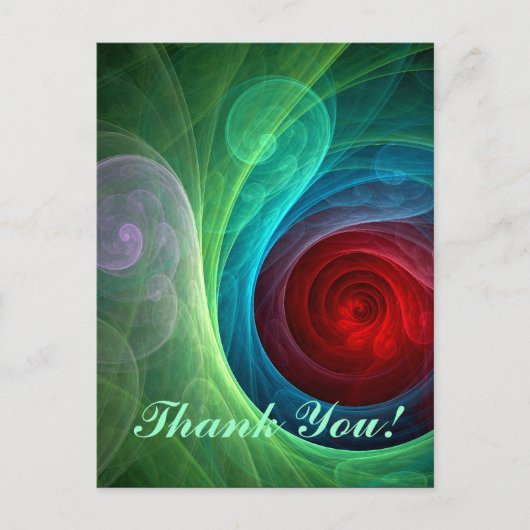 Roter Sturm Floral Modernes Abstraktes Kunstfarbmu Postkarte (Vorderseite)