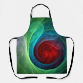 Roter Sturm Floral Modernes Abstraktes Kunstfarbmu Schürze (Vorderseite)