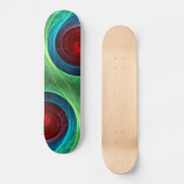 Roter Sturm Floral Modernes Abstraktes Kunstfarbmu Skateboard (Vorderseite)