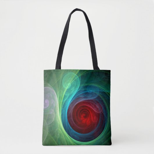 Roter Sturm Floral Modernes Abstraktes Kunstfarbmu Tasche (Vorderseite)