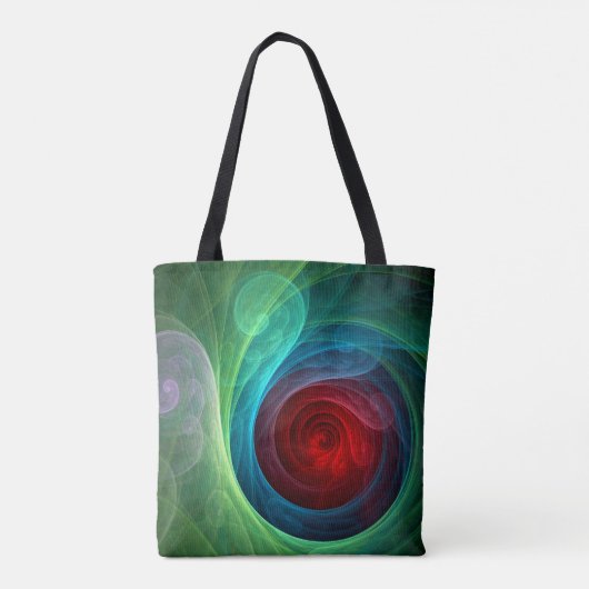 Roter Sturm Floral Modernes Abstraktes Kunstfarbmu Tasche (Rückseite)