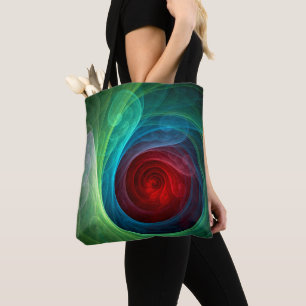 Roter Sturm Floral Modernes Abstraktes Kunstfarbmu Tasche