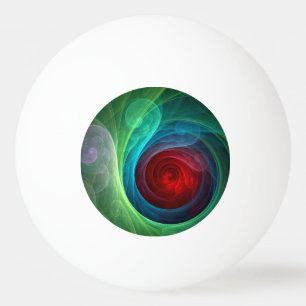 Roter Sturm Floral Modernes Abstraktes Kunstfarbmu Tischtennisball