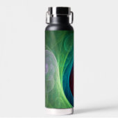 Roter Sturm Floral Modernes Abstraktes Kunstfarbmu Trinkflasche (Vorne)