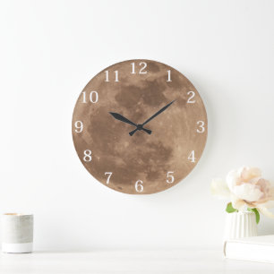 Roter Supermond Astrologie Lunar Eclipse Vollmond Große Wanduhr