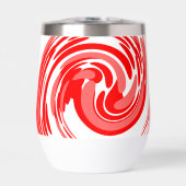 Roter Swirl auf Wasserflasche (Vorderseite)