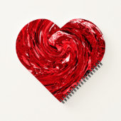 Roter Swirl-Design mit auffälliger Rosa Notizblock (Rückseite)