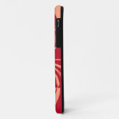 Roter Swirl Retro Art Déco Case-Mate iPhone Hülle (Hinten/Links)