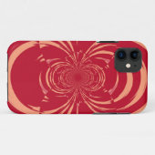 Roter Swirl Retro Art Déco Case-Mate iPhone Hülle (Rückseite (Horizontal))