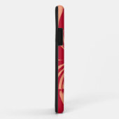 Roter Swirl Retro Art Déco Case-Mate iPhone Hülle (Hinten/Rechts)