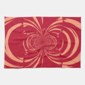 Roter Swirl Retro Art Déco Handtuch (Horizontal)