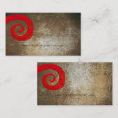 Roter Swirl Visitenkarte (Vorne/Hinten)