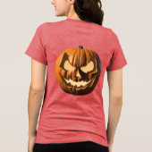 Roter T - Shirt zu Halloween-Frauen (Rückseite)