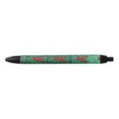 Roter tadelloser grüner Glitter des Kugelschreiber (Vorderseite)