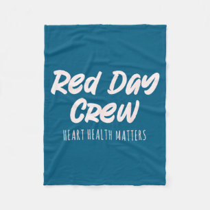 Roter Tag Crew Herzgesundheit Herzkrankheit Bewuss Fleecedecke