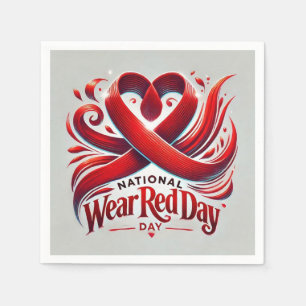 Roter Tag der Nationalfeier Serviette