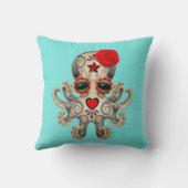 Roter Tag der toten Baby-Krake Kissen (Rückseite)