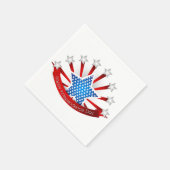 Roter Tag der weißen und blauen Unabhängigkeit Serviette (Ecke)