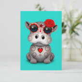 Roter Tag des Toten Baby Hippo (Stehend Vorderseite)