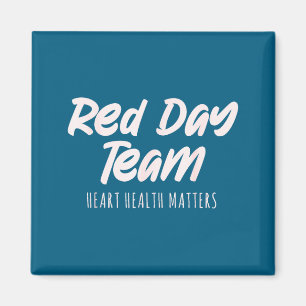 Roter Tag Team Herzgesundheit Herzkrankheit-Bewuss Magnet