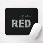 Roter Tag tragen _ Rotes Sprichwort Herzerkrankung Mousepad (Mit Mouse)