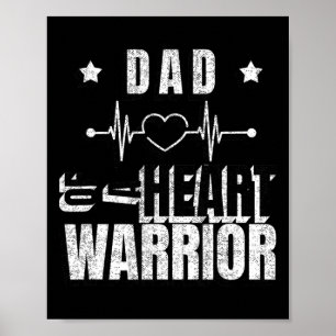 Roter Tag Vater eines Herzkrieger-Sprichworts trag Poster