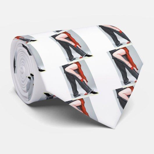 Roter Tango-Schuh Krawatte (Gerollt)