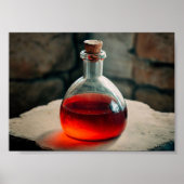 Roter Tank auf Stone Table Poster (Vorne)