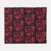 ROTER TARNFLOR-PLÜSCHDECKEN FLEECEDECKE (Vorderseite (Horizontal))