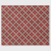 Roter Tartan Geschenkpapier (Flach)