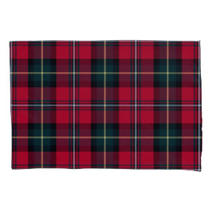 Roter Tartan Kissenbezug