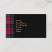 Roter Tartan Visitenkarte (Rückseite)
